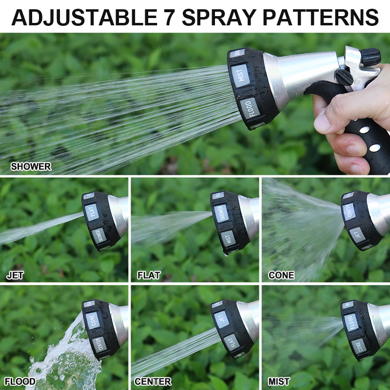 Squeeze Garden Sprayer – 7 Spray Patterns with Flow Control & Trigger Lock