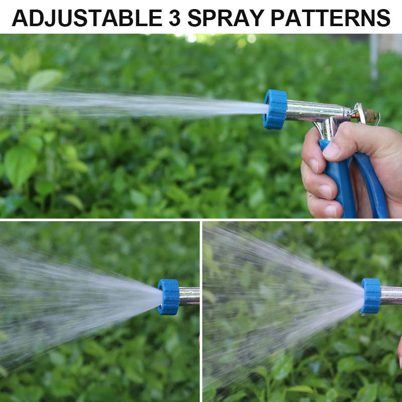 Squeeze Handle Sprayer – 3 Spray Patterns with Zinc Alloy, Flow Control & Trigger Lock