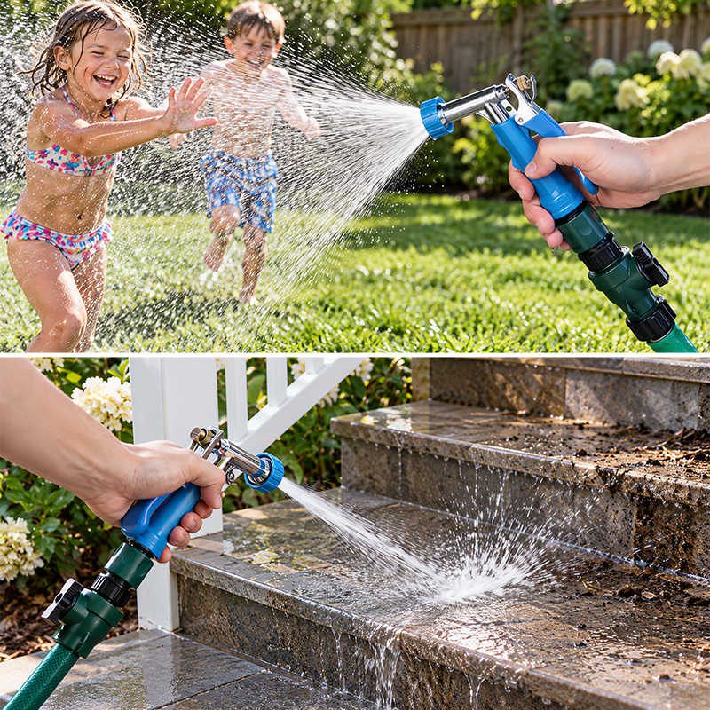 Squeeze Handle Sprayer – 3 Spray Patterns with Zinc Alloy, Flow Control & Trigger Lock