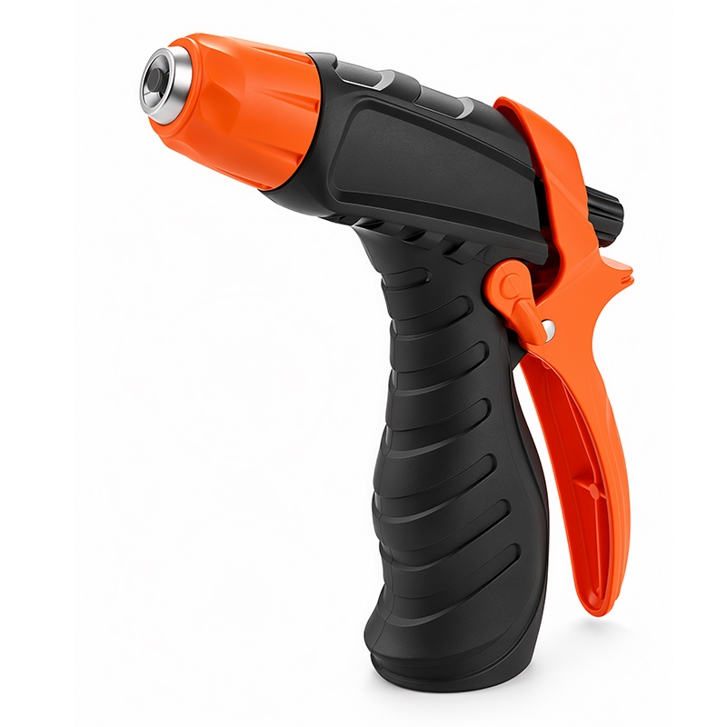 3-Pattern Squeeze Lever Hose Nozzle with Flow Control & Trigger Lock