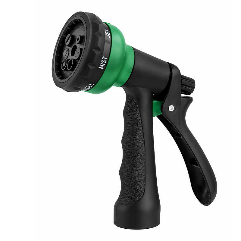 Squeeze Nozzle for Water Hose – 7 Spray Patterns with Flow Control & Trigger Lock