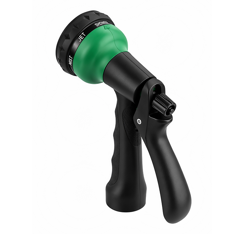 Squeeze Nozzle for Water Hose – 7 Spray Patterns with Flow Control & Trigger Lock