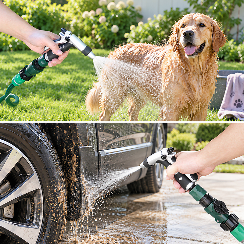 Squeeze Spray Nozzle – 3 Spray Patterns with Flow Control & Trigger Lock