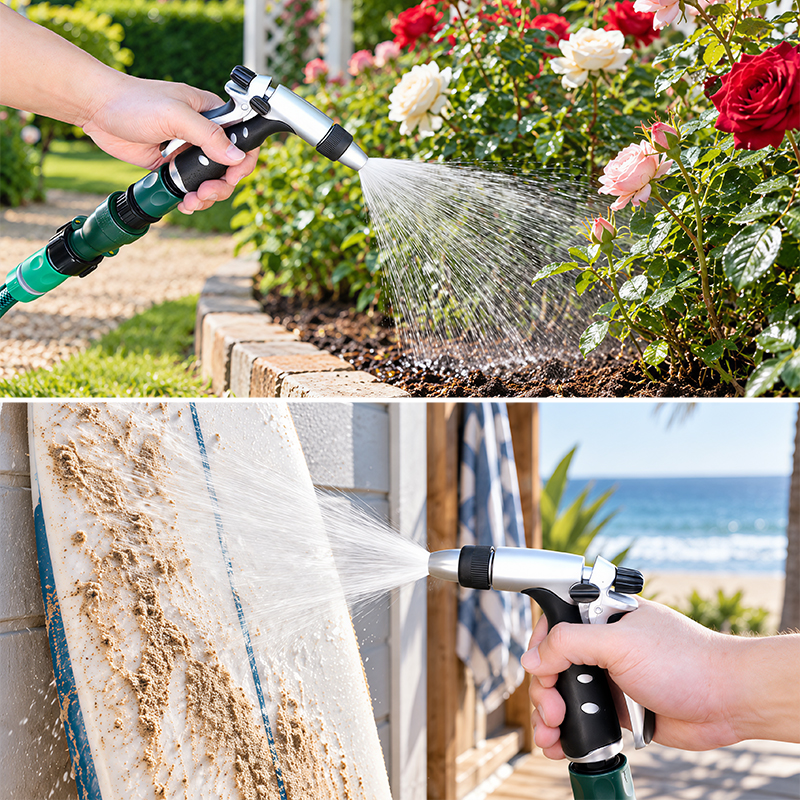 Squeeze Spray Nozzle – 3 Spray Patterns with Flow Control & Trigger Lock