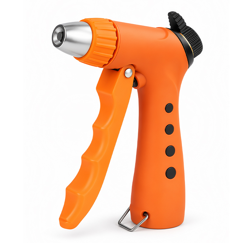 Squeeze Trigger Garden Hose Nozzle with 3 Spray Patterns and Flow Control