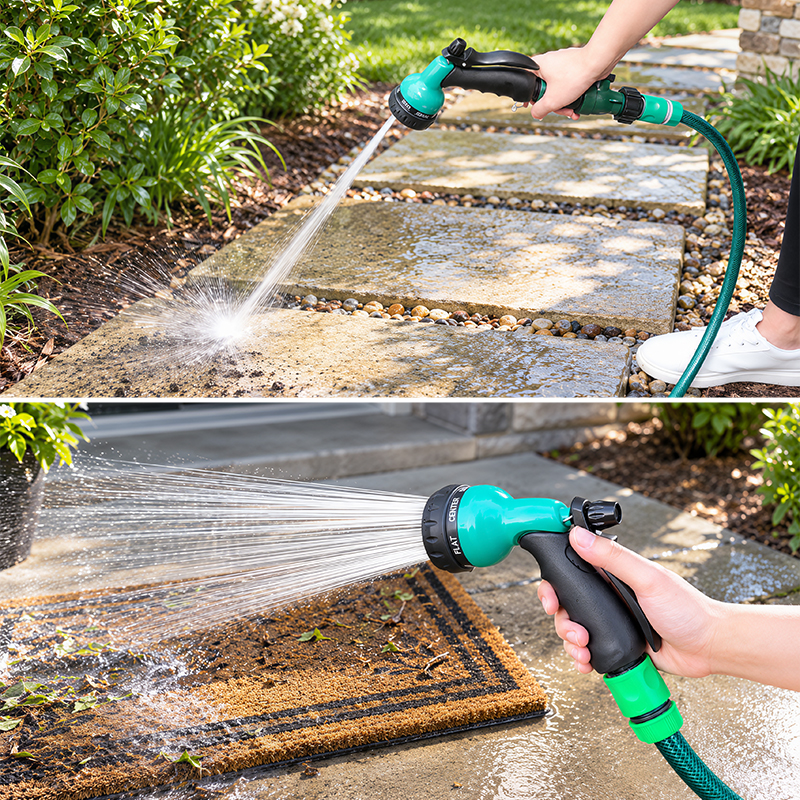 Squeeze Water Sprayer – 7 Spray Patterns with Zinc Alloy, Flow Control & Trigger Lock