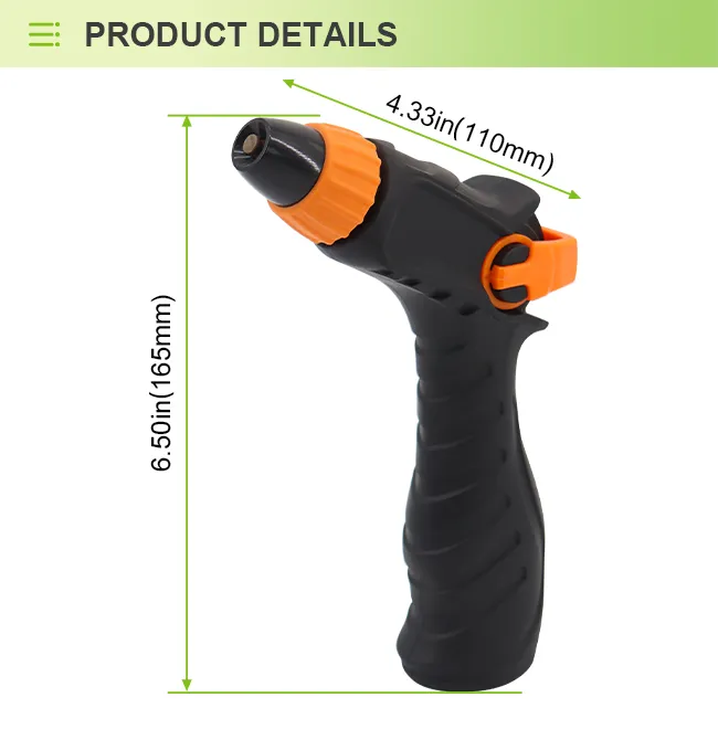 Heavyweight Thumb-Operated High-Pressure Hose Nozzle – Adjustable Spray, Ergonomic Garden Water Sprayer