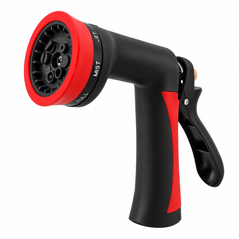 Trigger Handle Hose Nozzle – 8 Spray Patterns with Zinc Alloy, Flow Control & Trigger Lock