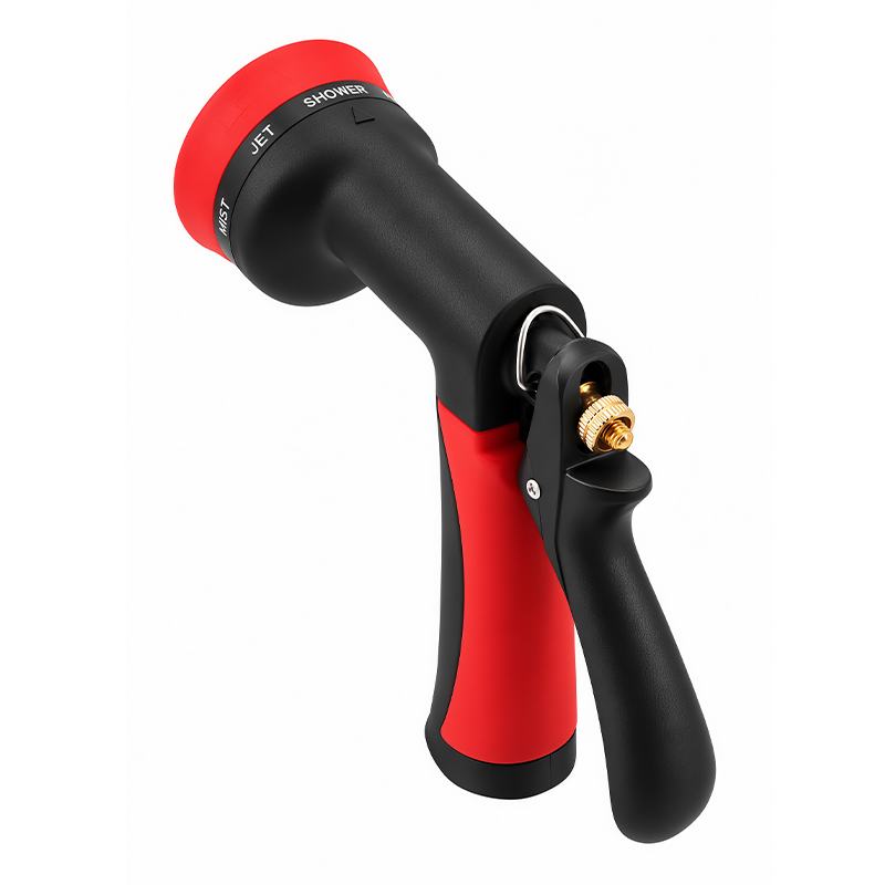 Trigger Handle Hose Nozzle – 8 Spray Patterns with Zinc Alloy, Flow Control & Trigger Lock