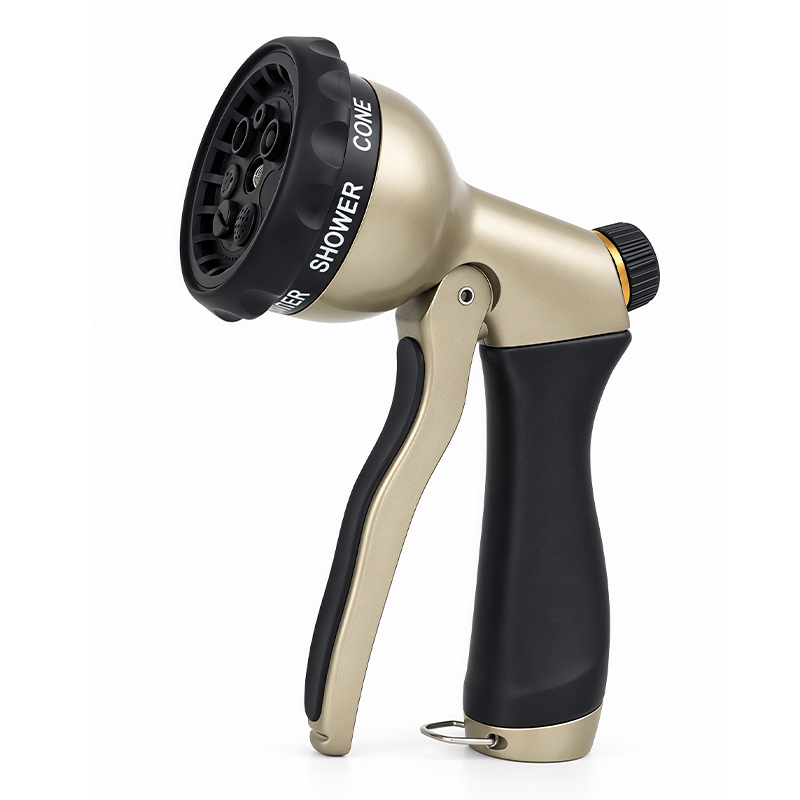Trigger Spray Metal Garden Hose Nozzle with 7 Spray Patterns and Flow Control