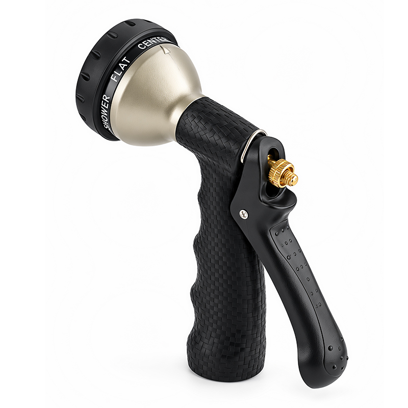 7-Pattern Metal Trigger Sprayer for Garden Hose with Flow Control