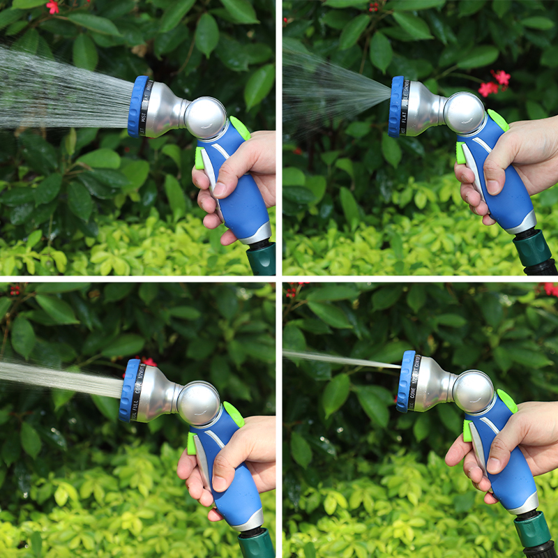 Water Hose Spray Nozzle – Multi-pattern Adjustable, High Pressure, Leak-proof, Ergonomic Handle