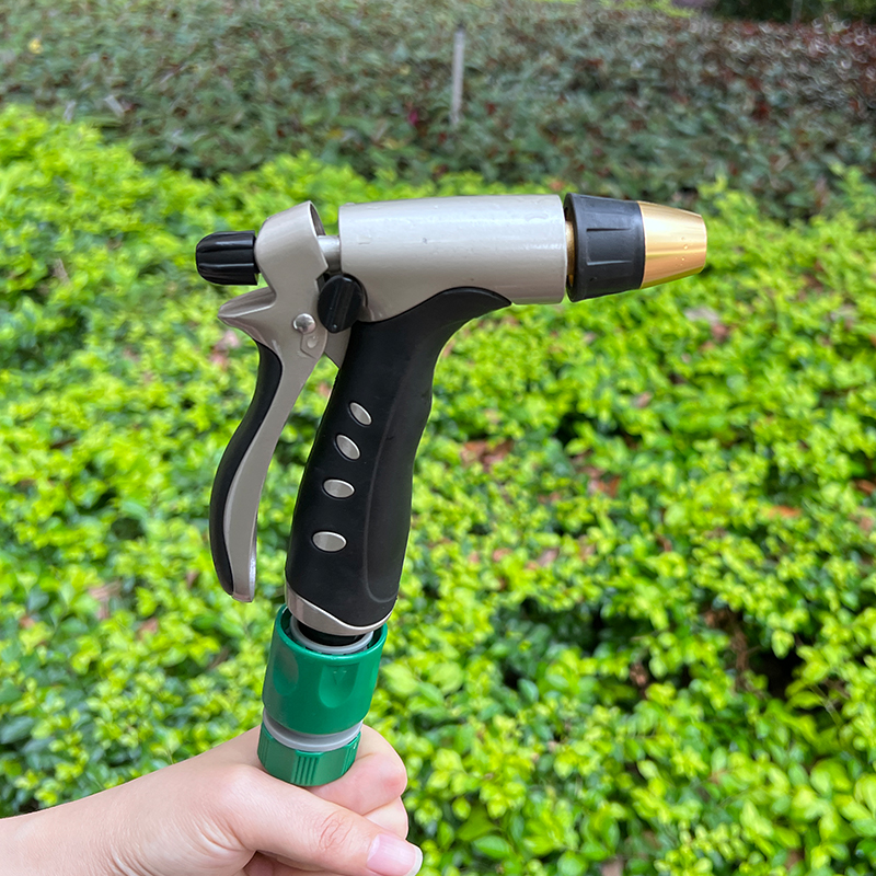 Premium Metal Watering Nozzle – Heavy Duty Adjustable Garden Hose Spray Gun with Ergonomic Grip