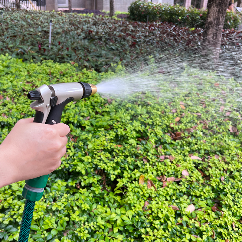 Premium Metal Watering Nozzle – Heavy Duty Adjustable Garden Hose Spray Gun with Ergonomic Grip