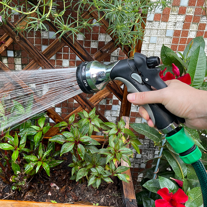Heavy Duty Watering Sprayer for Garden Hose – 8 Pattern Adjustable Nozzle, Ergonomic Soft Grip, Multi-Function Spray Gun