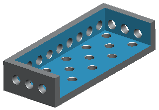 L-Block (steel) 500x100x50mm for D16 3D Welding Table