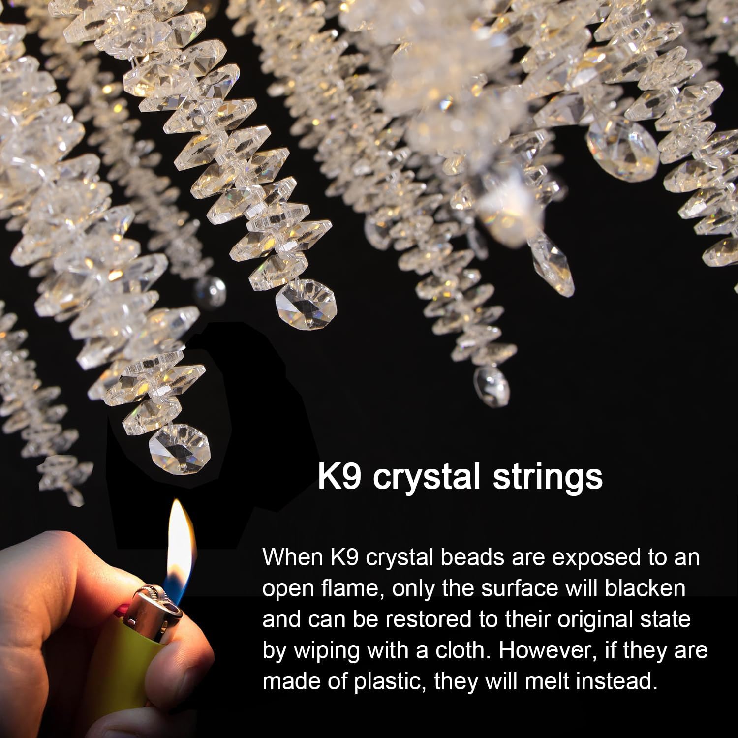 Modern K9 Crystal Chandelier – Adjustable Gold Pendant Light for G9 Bulbs