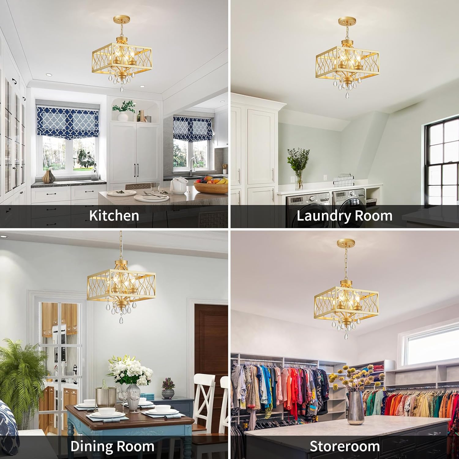Modern Gold Crystal Drum Chandelier Pendant Light Adjustable Luxury Ceiling Lighting Fixture