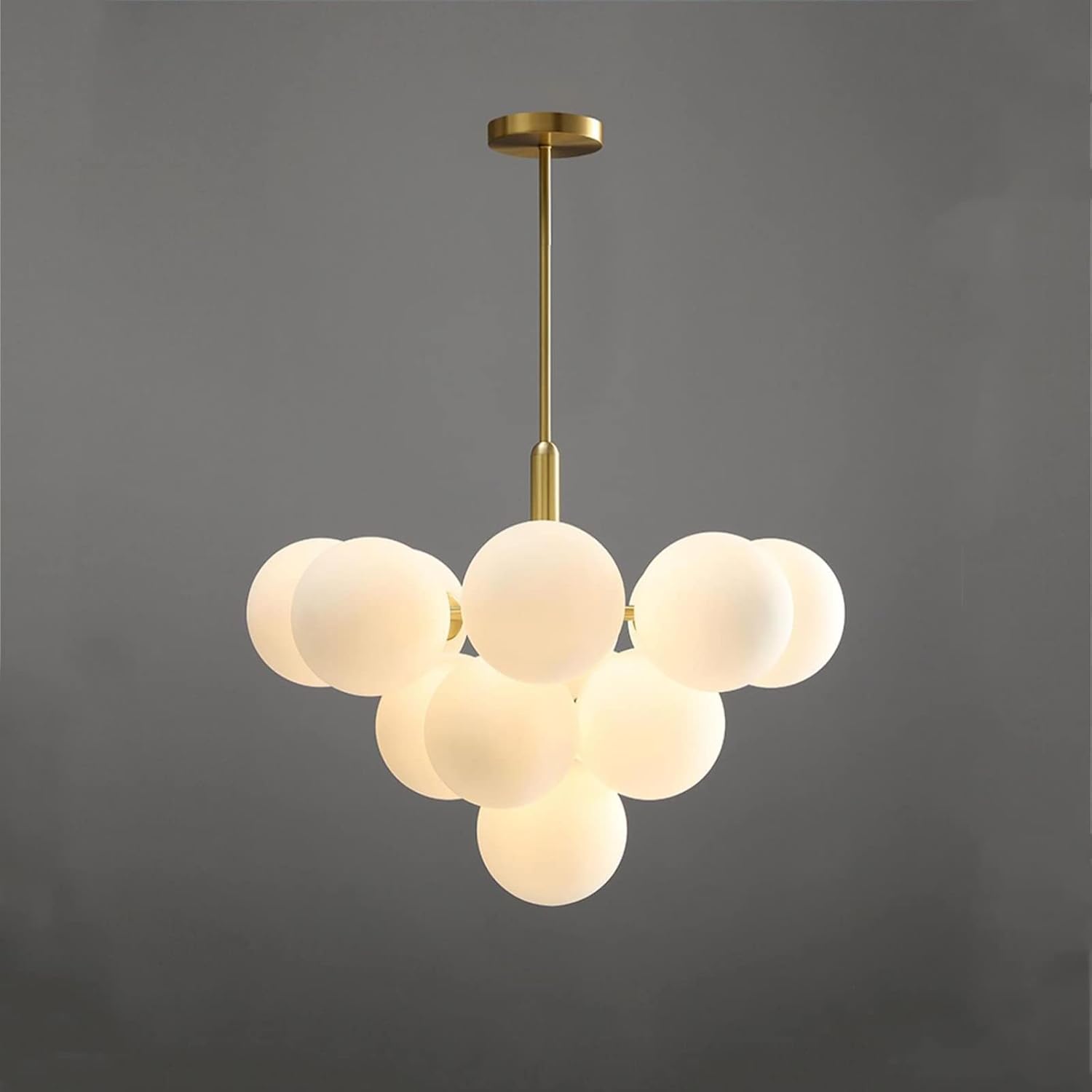 Modern Gold Bubble Chandelier 13-Light G9 Globe Pendant Light Adjustable Ceiling Fixture