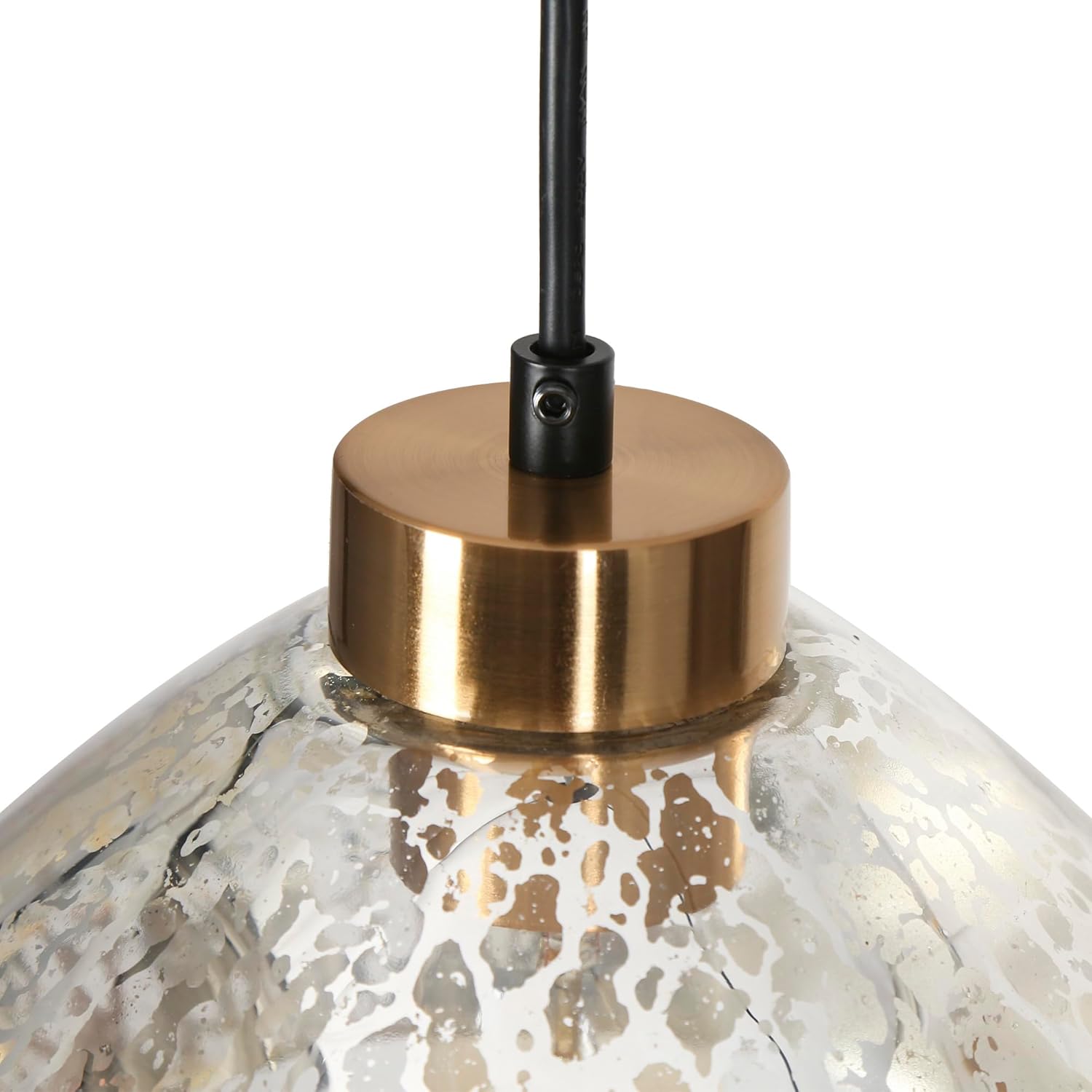 Modern Gold Seeded Glass Pendant Light Adjustable Hanging Kitchen Island Lamp E26