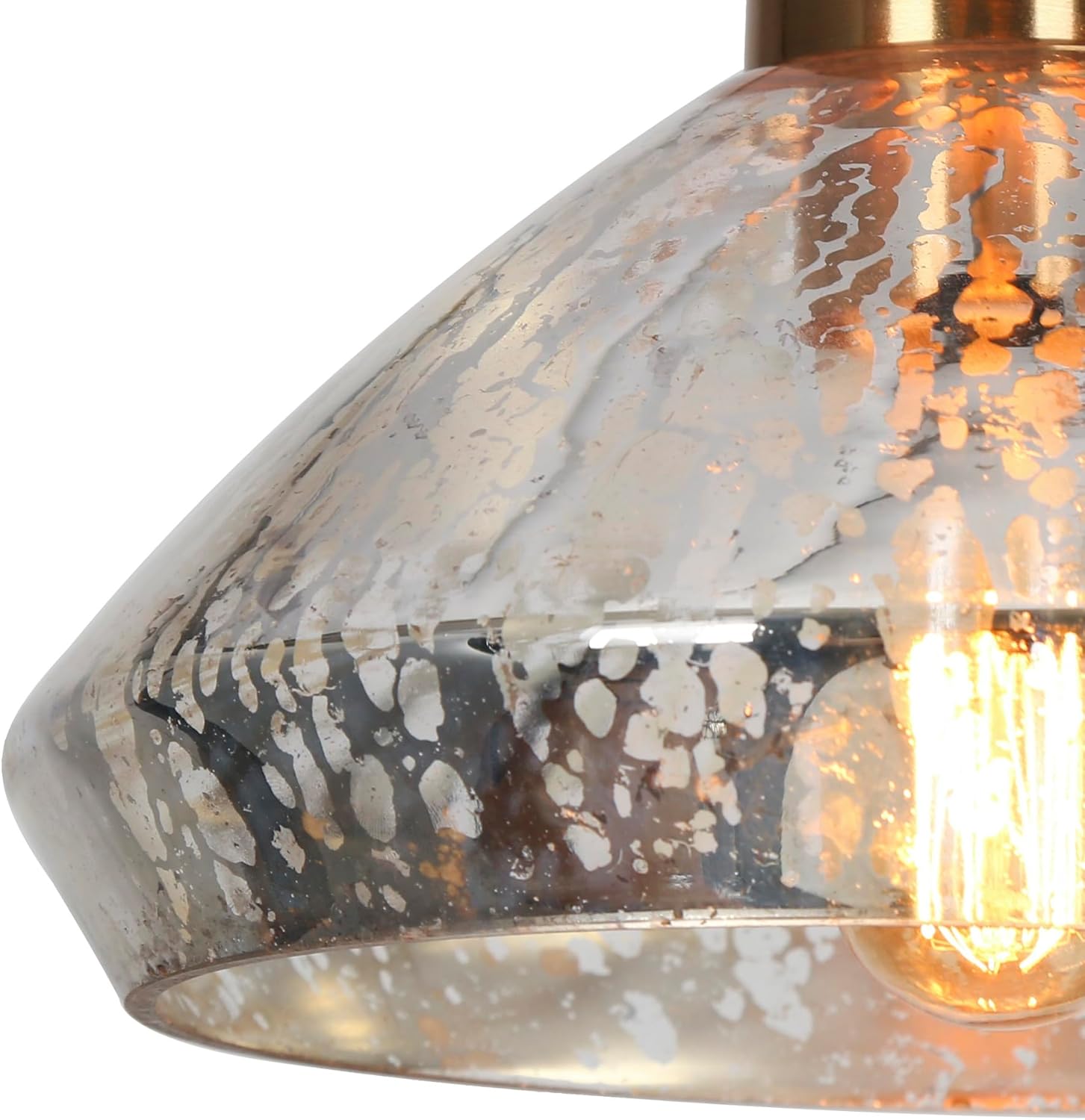 Modern Gold Seeded Glass Pendant Light Adjustable Hanging Kitchen Island Lamp E26