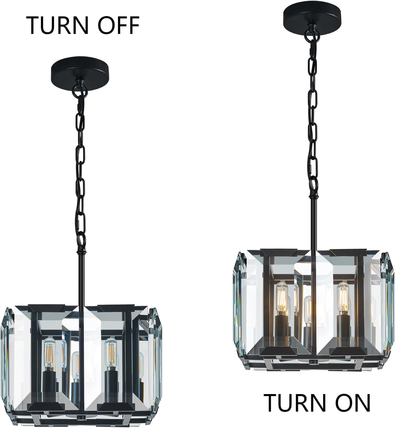Modern Luxury Crystal Pendant Chandelier Adjustable Height E12
