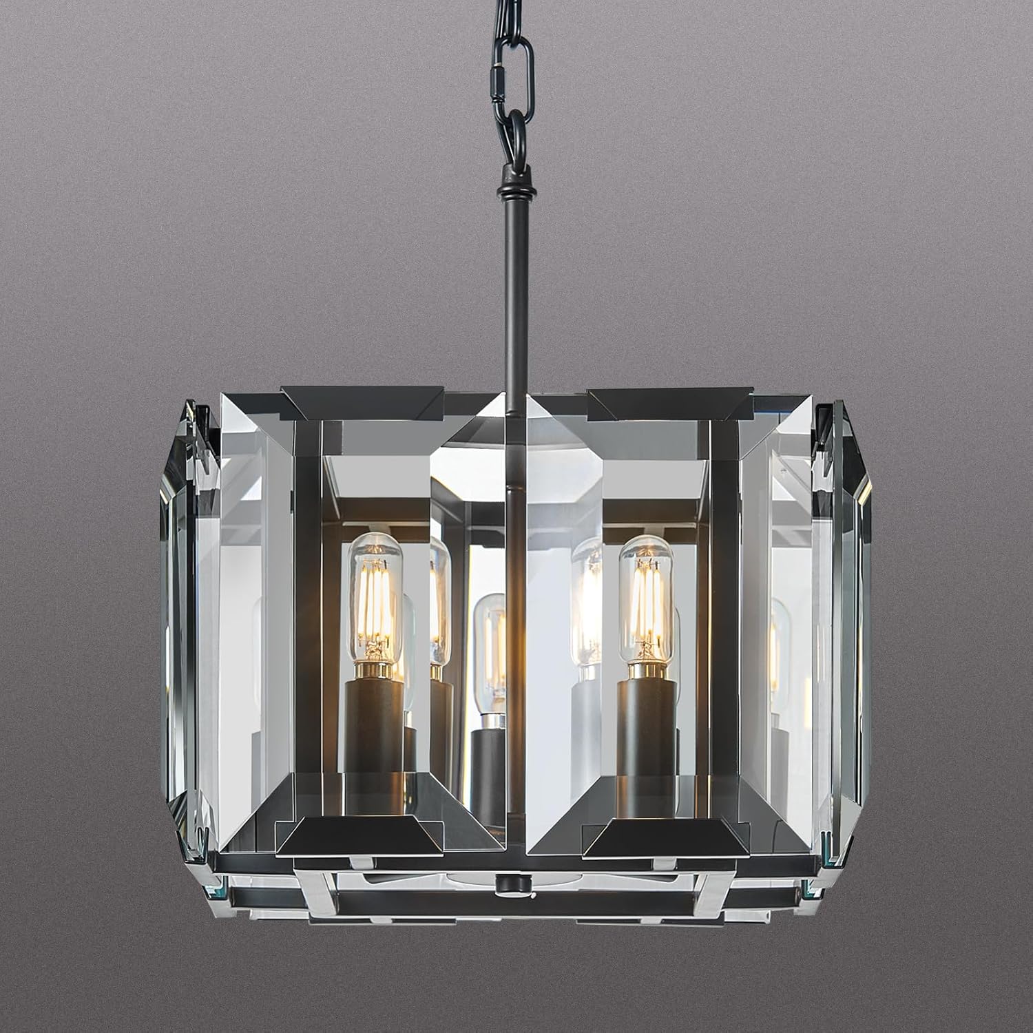 Modern Luxury Crystal Pendant Chandelier Adjustable Height E12