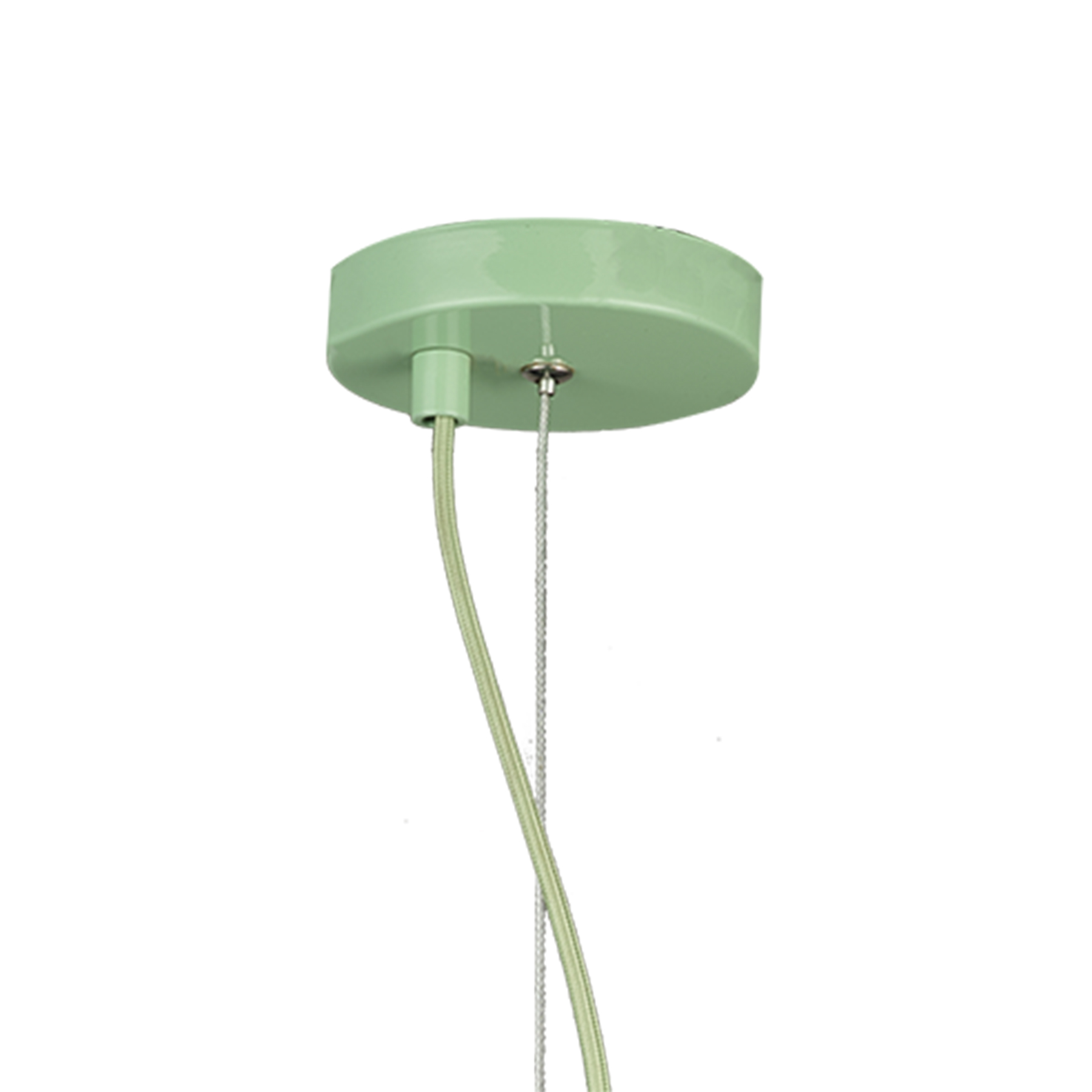 Modern Mint Green Round Metal Pendant Light - Dimmable LED, Adjustable Hanging Ceiling Lamp