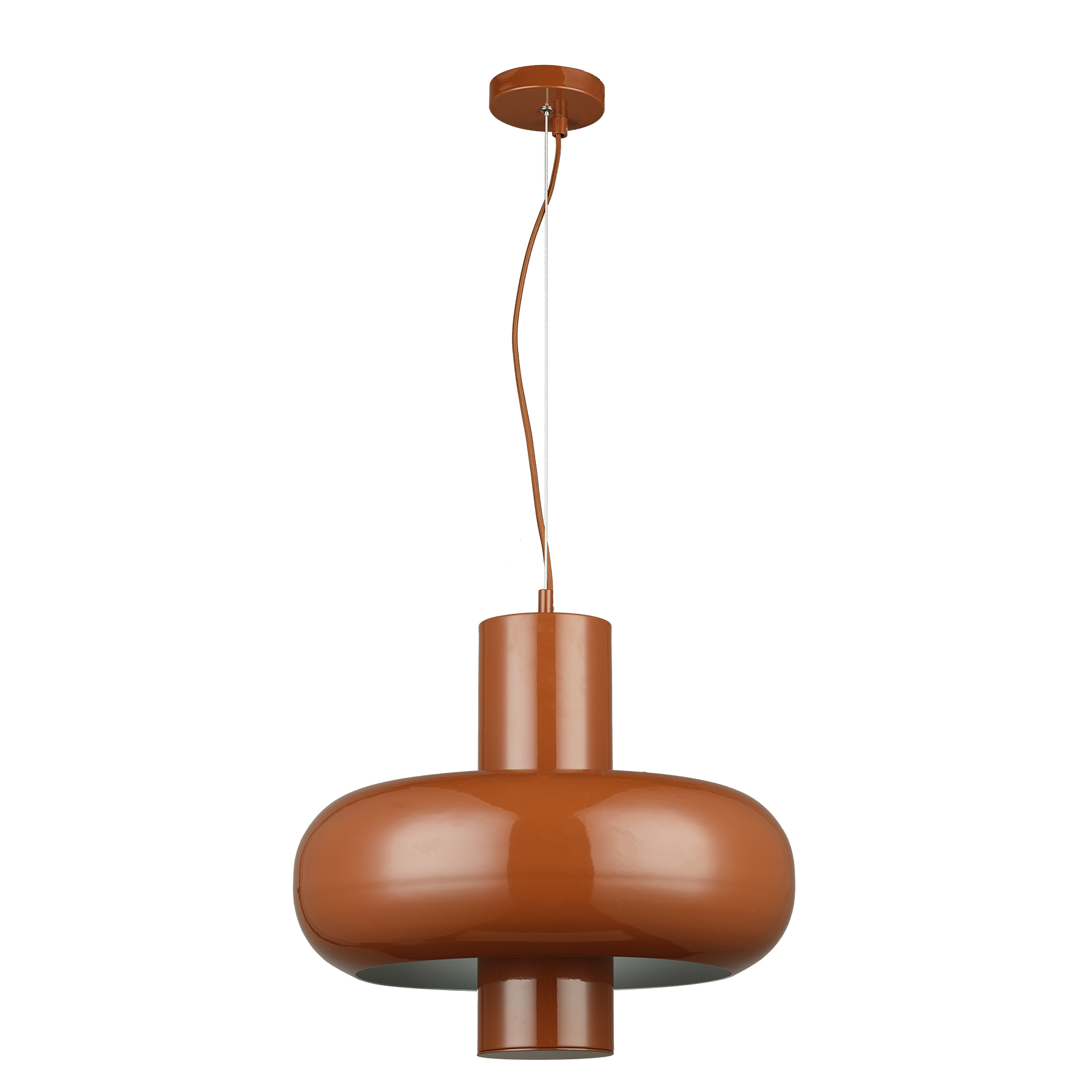 Retro Modern Round Metal Pendant Light - Adjustable Height, Dimmable LED Ceiling Lamp
