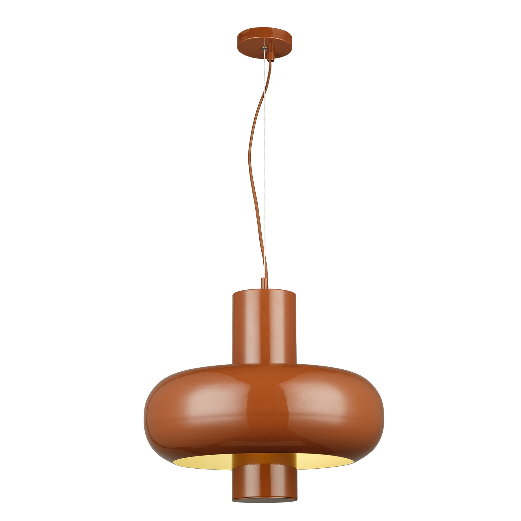 Retro Modern Round Metal Pendant Light - Adjustable Height, Dimmable LED Ceiling Lamp