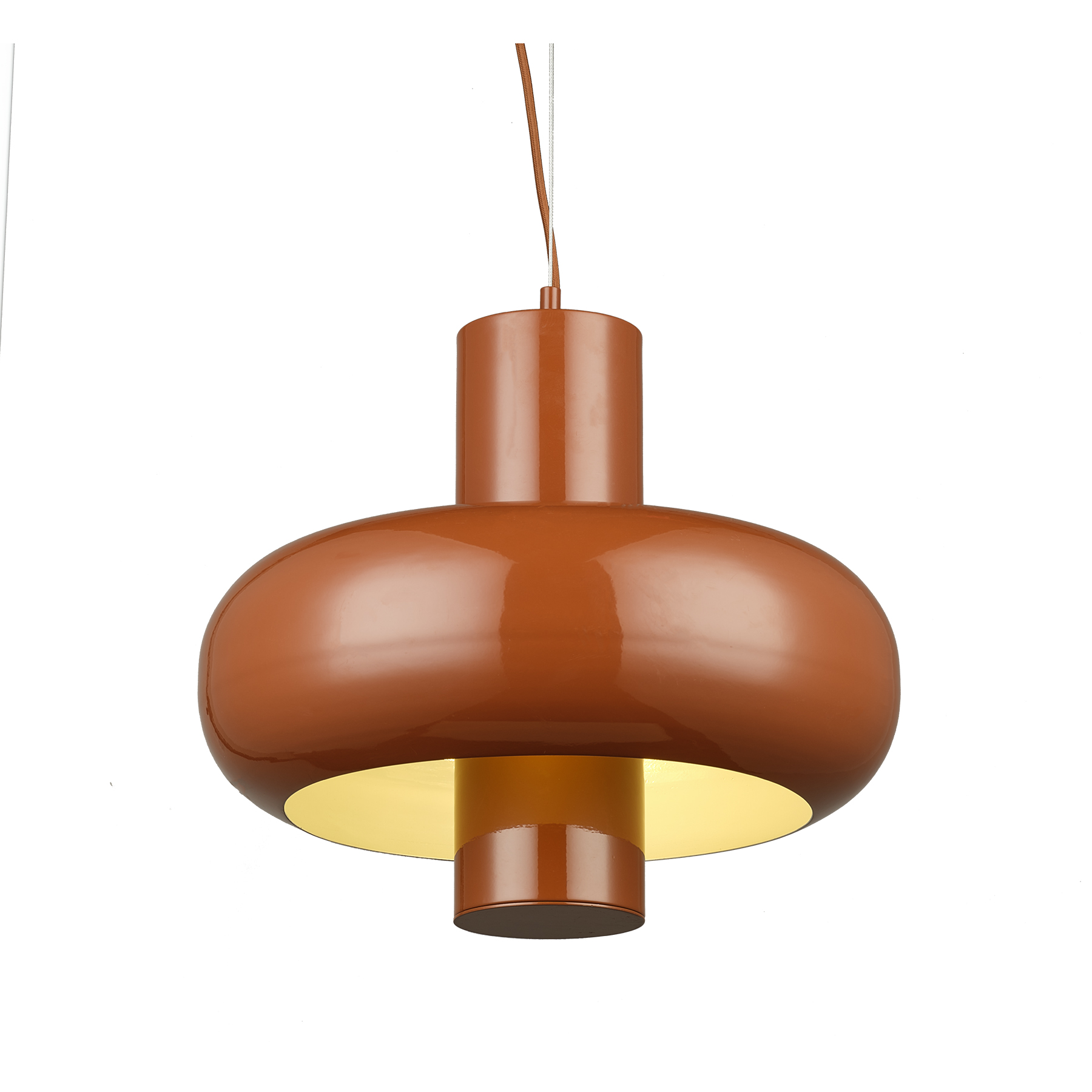 Retro Modern Round Metal Pendant Light - Adjustable Height, Dimmable LED Ceiling Lamp