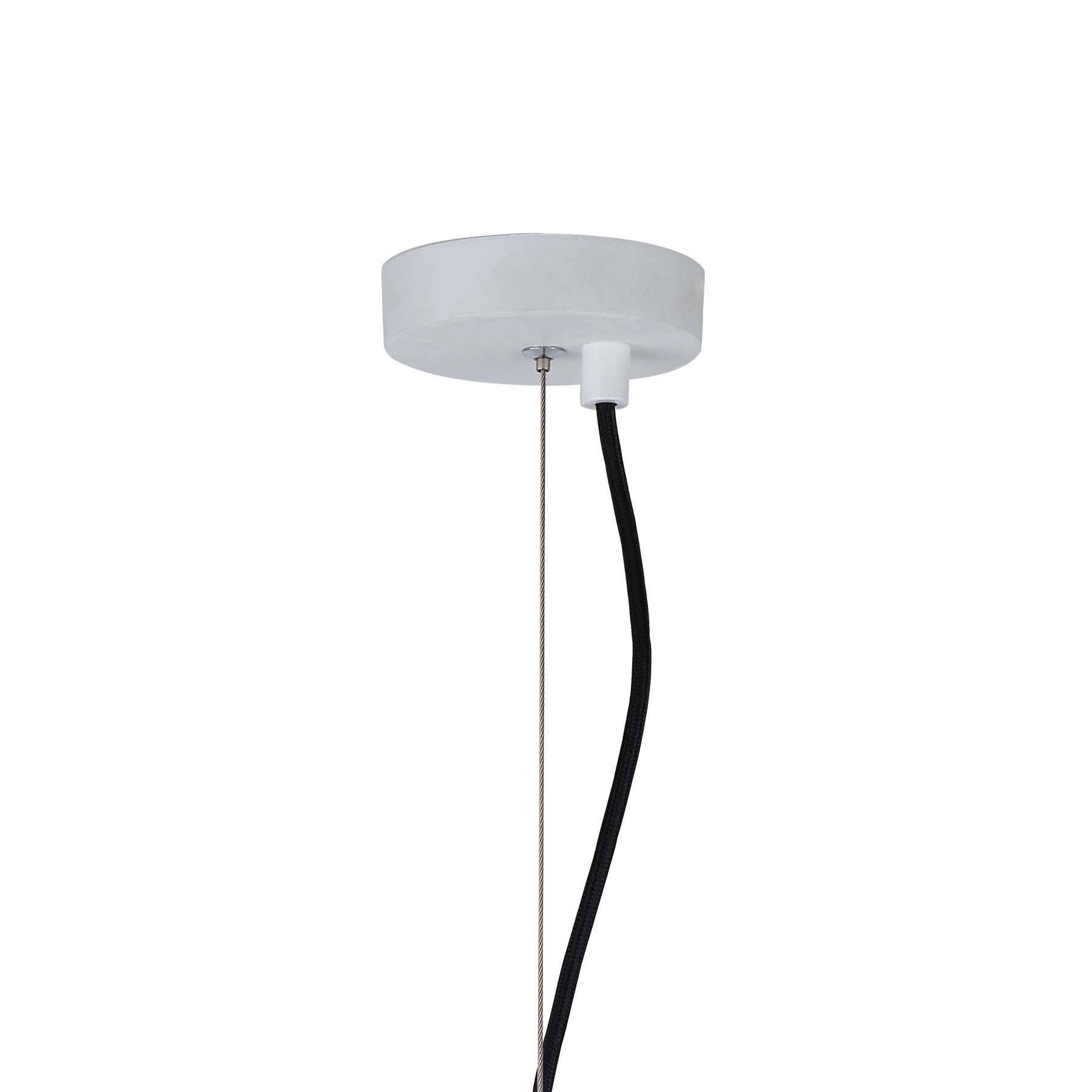 Scandinavian White Ribbed Dome Pendant Light with Adjustable Cord