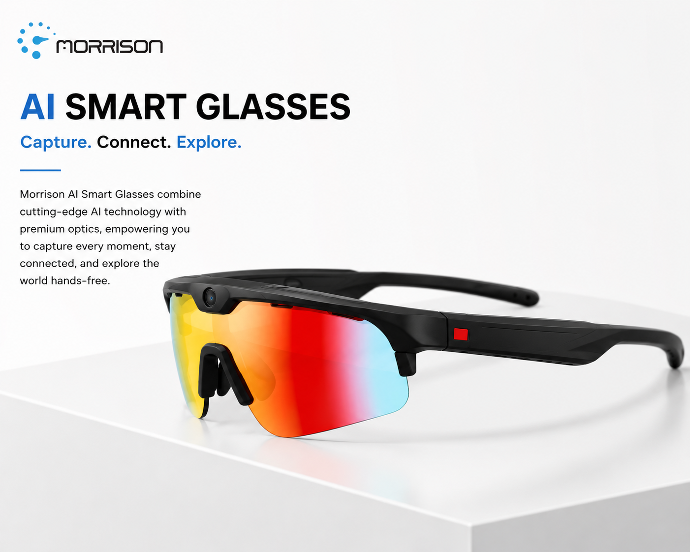 Morrison Bluetooth HD POV Video Shooting Vlog AI Smart Glasses