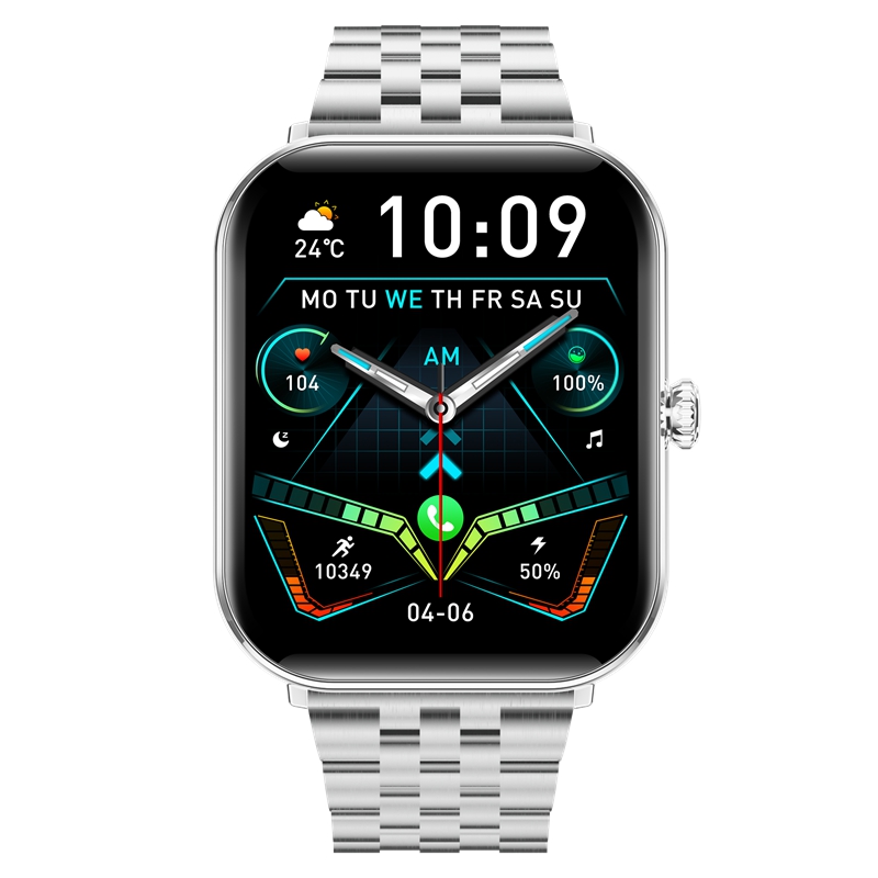 Luxury Business Smart Watch for Men with 1.96'' AMOLED Display, IP68 Waterproof, Bluetooth Calling & 100+ Sports Modes
