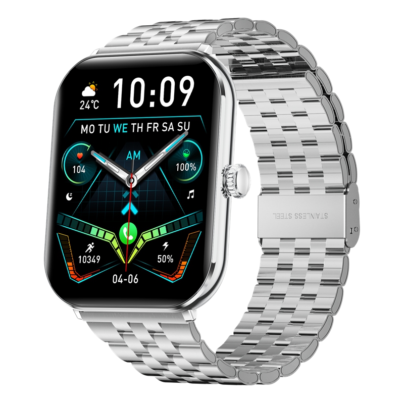 Luxury Business Smart Watch for Men with 1.96'' AMOLED Display, IP68 Waterproof, Bluetooth Calling & 100+ Sports Modes