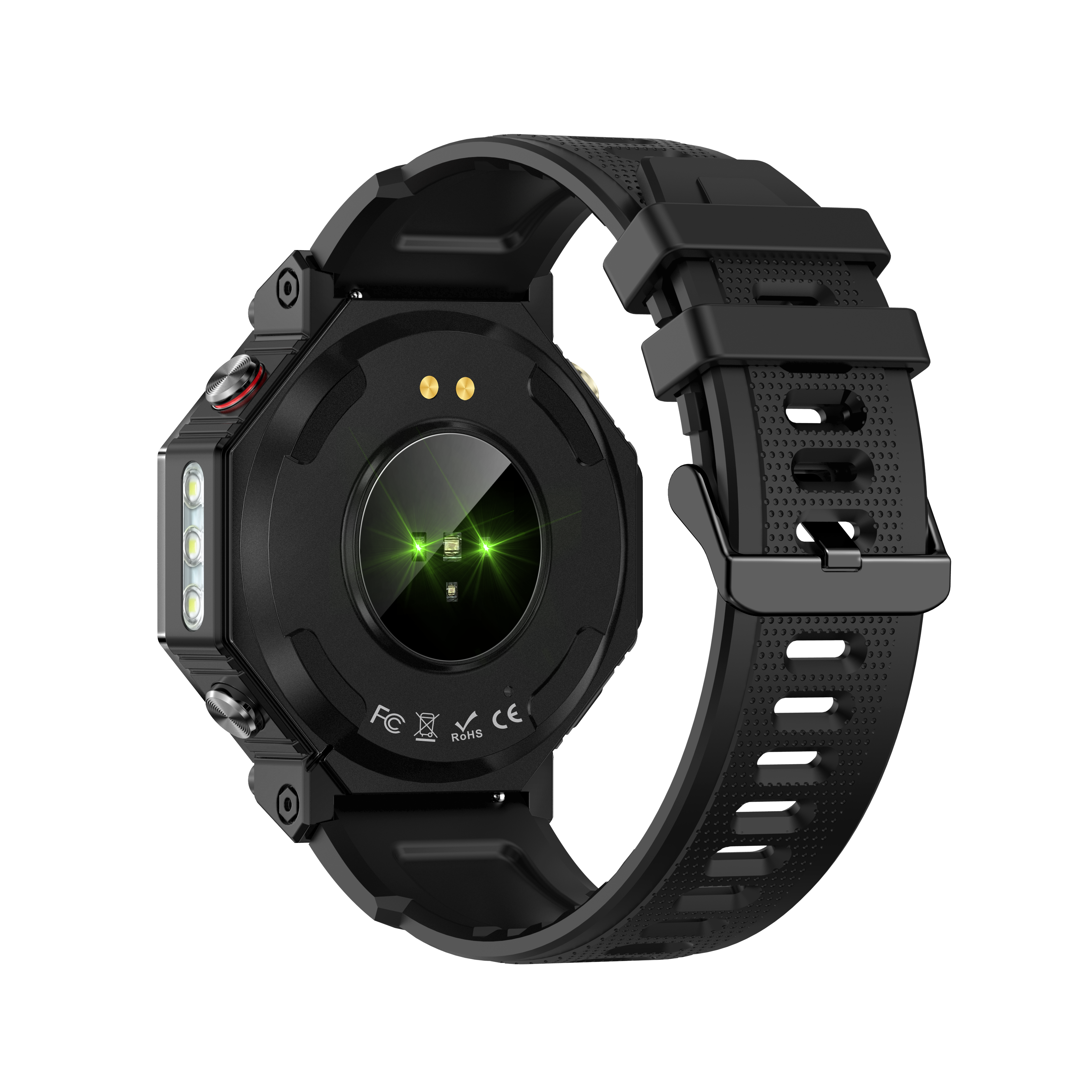 Rugged AI-Powered Outdoor Smartwatch for Men with GPS, Flashlight & 100+ Sports Modes