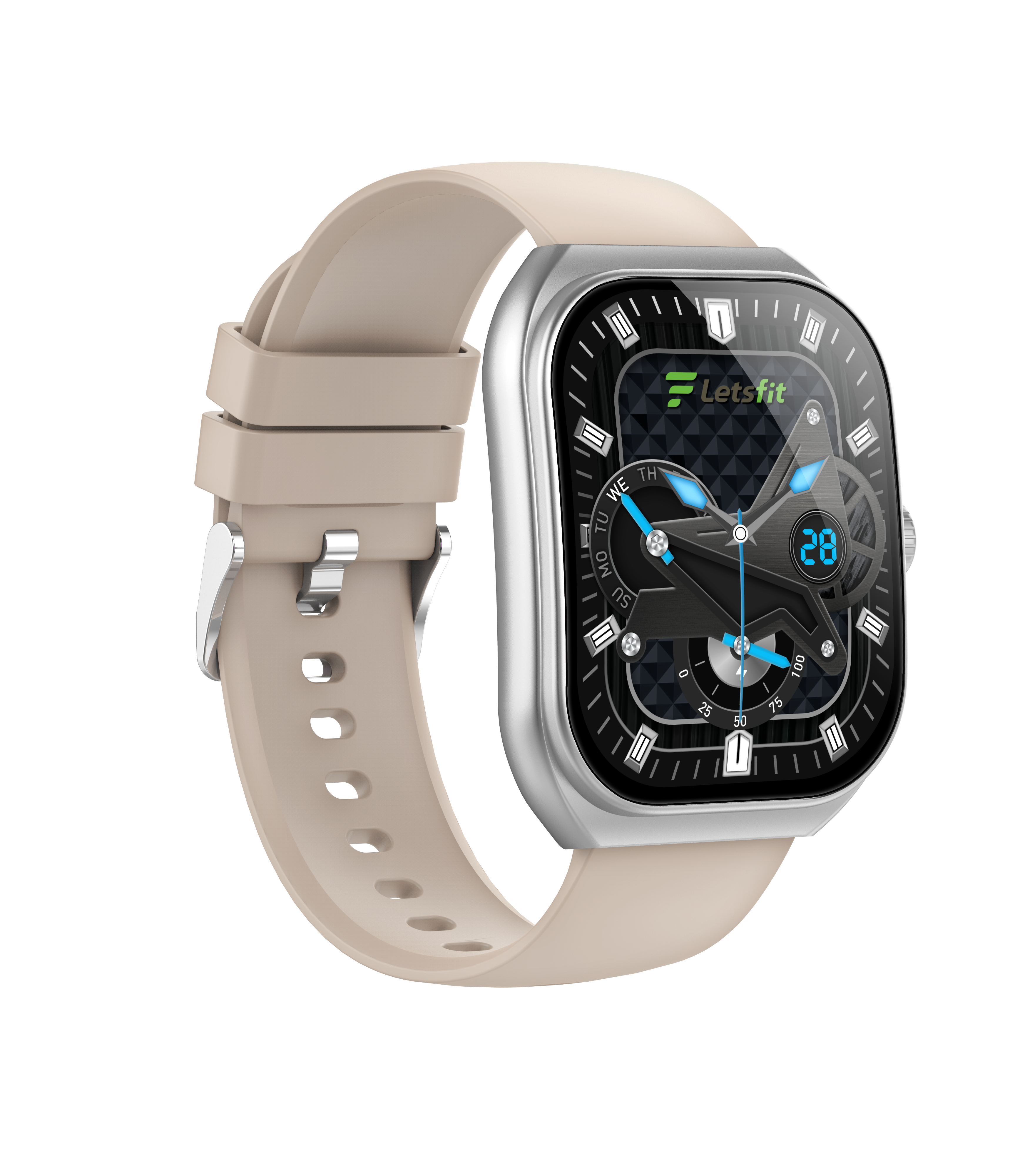 2.01'' Curved Smart Watch for Men with Bluetooth Call & Health Monitor