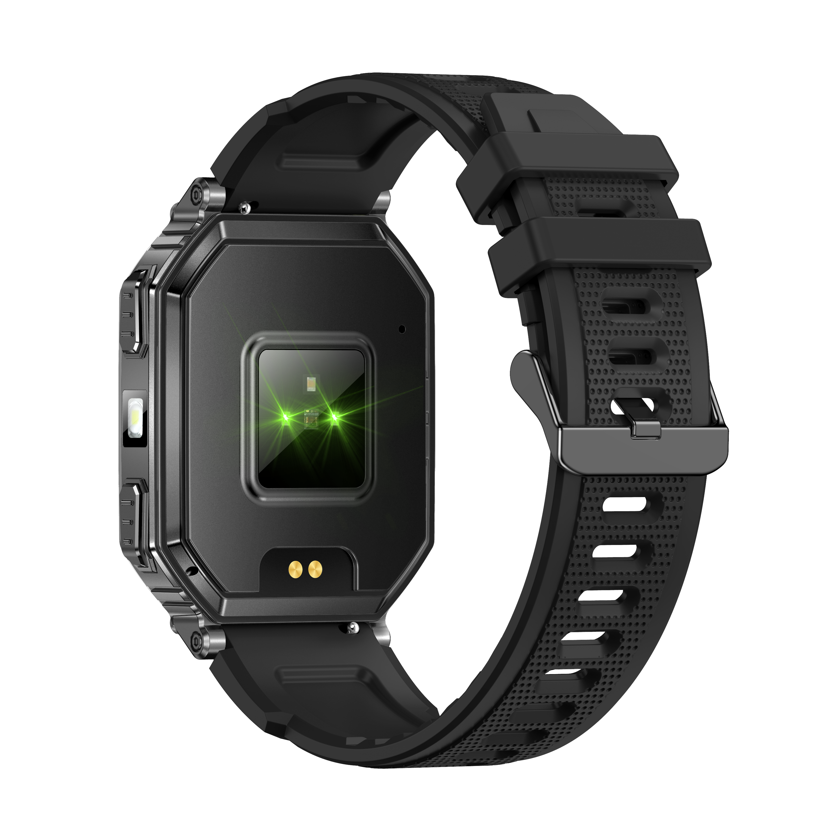 Rugged Outdoor GPS Smartwatch for Men with AI Voice, Flashlight & 107+ Sports Modes