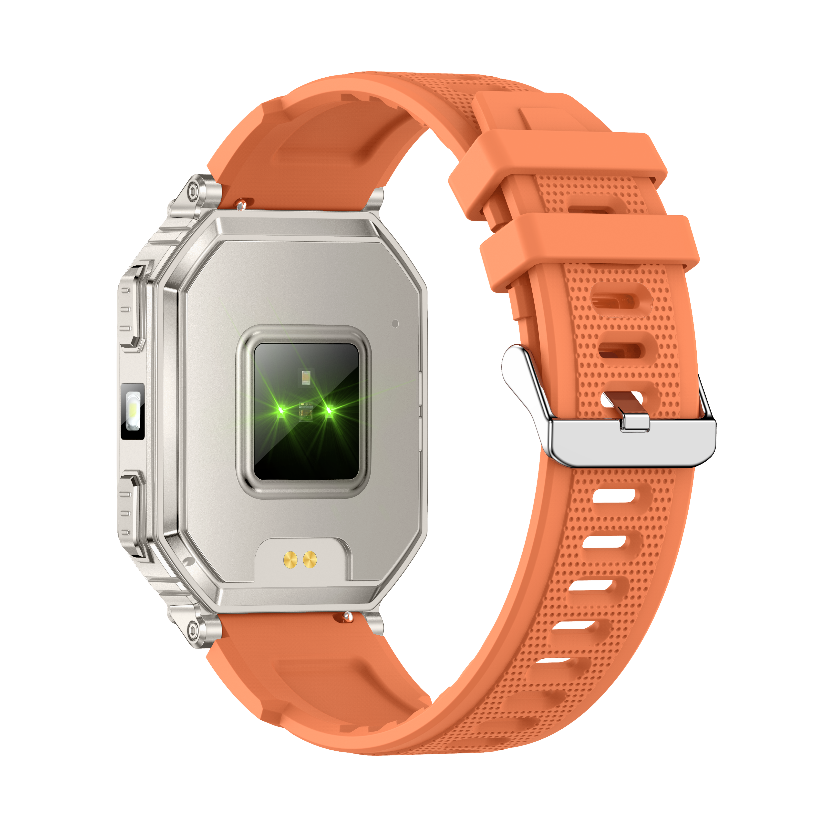 Rugged Men's Outdoor GPS Smartwatch with AI Voice, Flashlight & 107+ Sports Modes