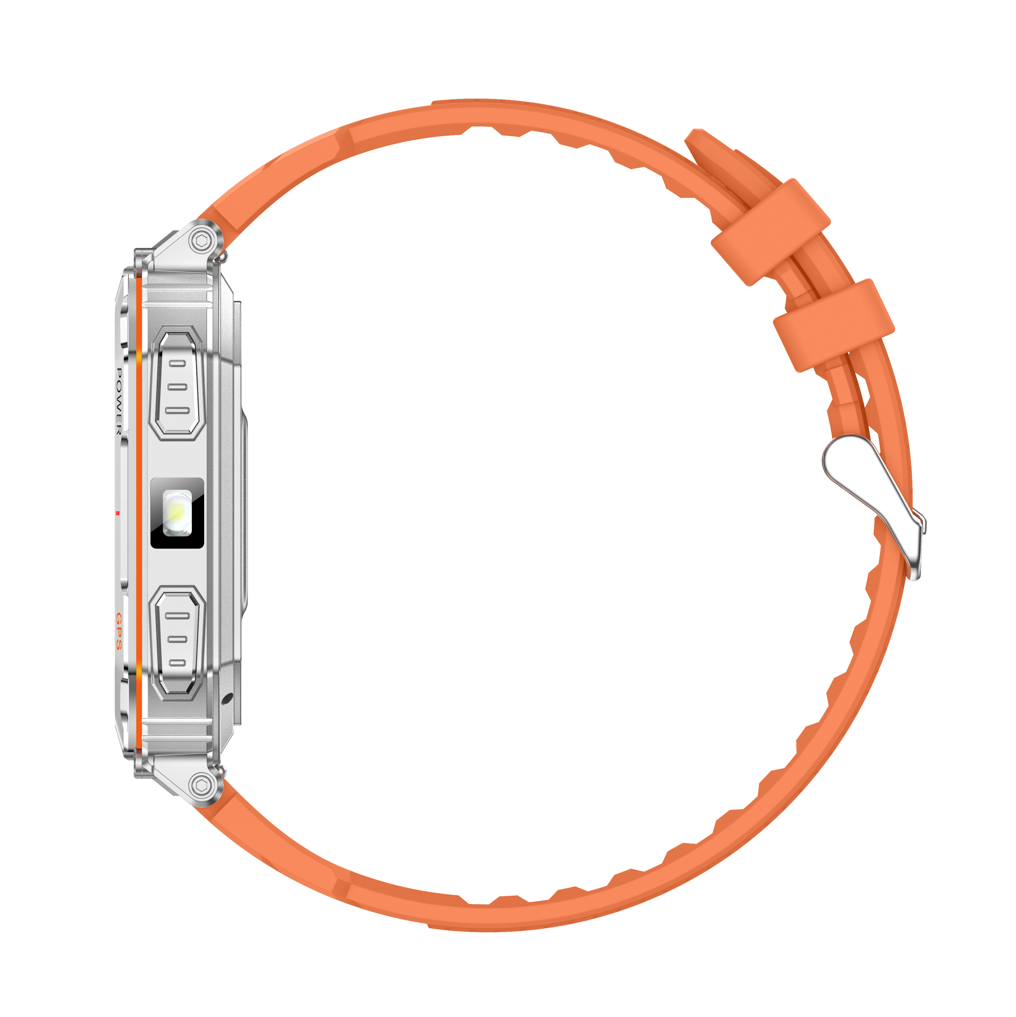 Rugged Men's Outdoor GPS Smartwatch with AI Voice, Flashlight & 107+ Sports Modes