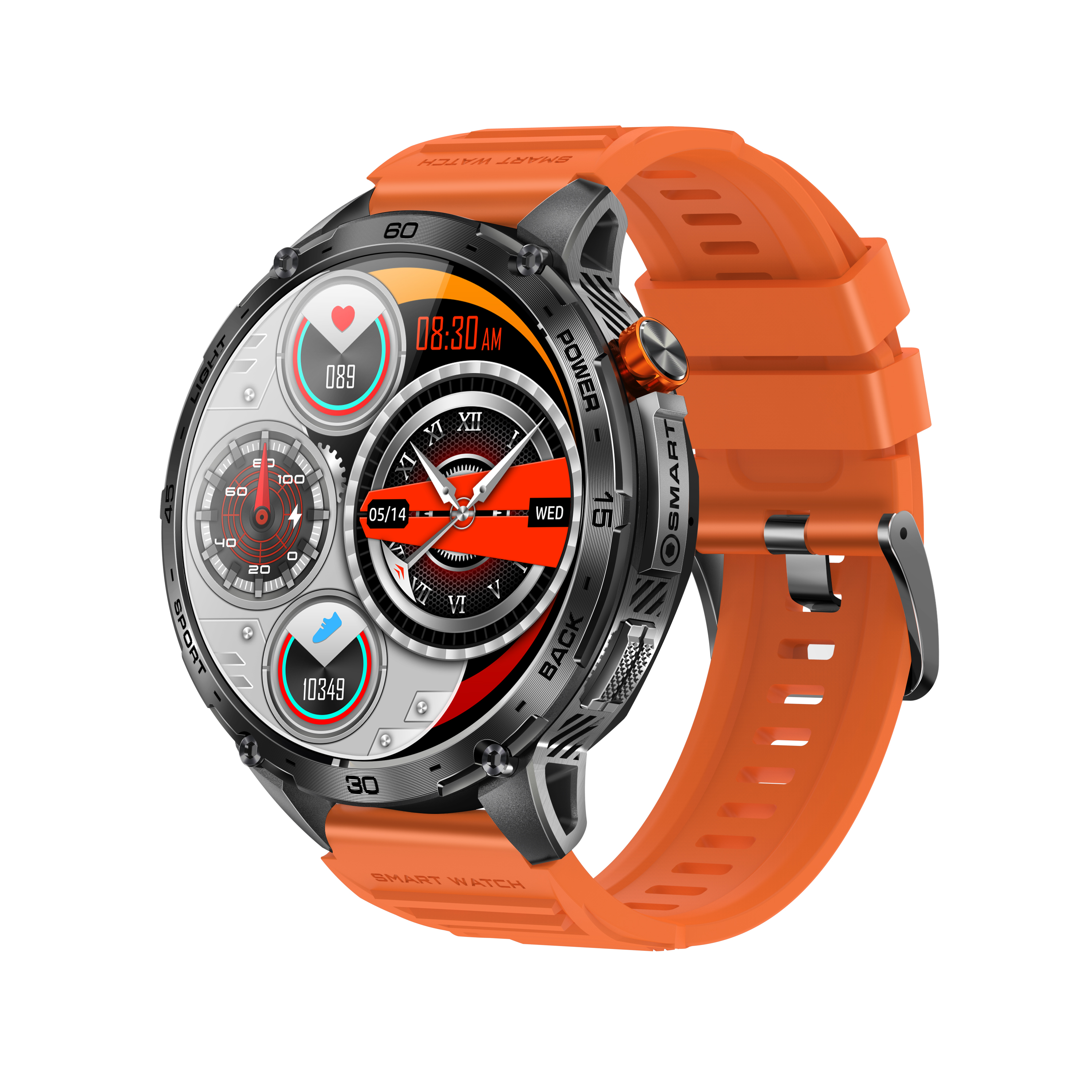 Men's Outdoor Sports Smartwatch with 1.75'' AMOLED Display, Bluetooth Calling & 730mAh Battery