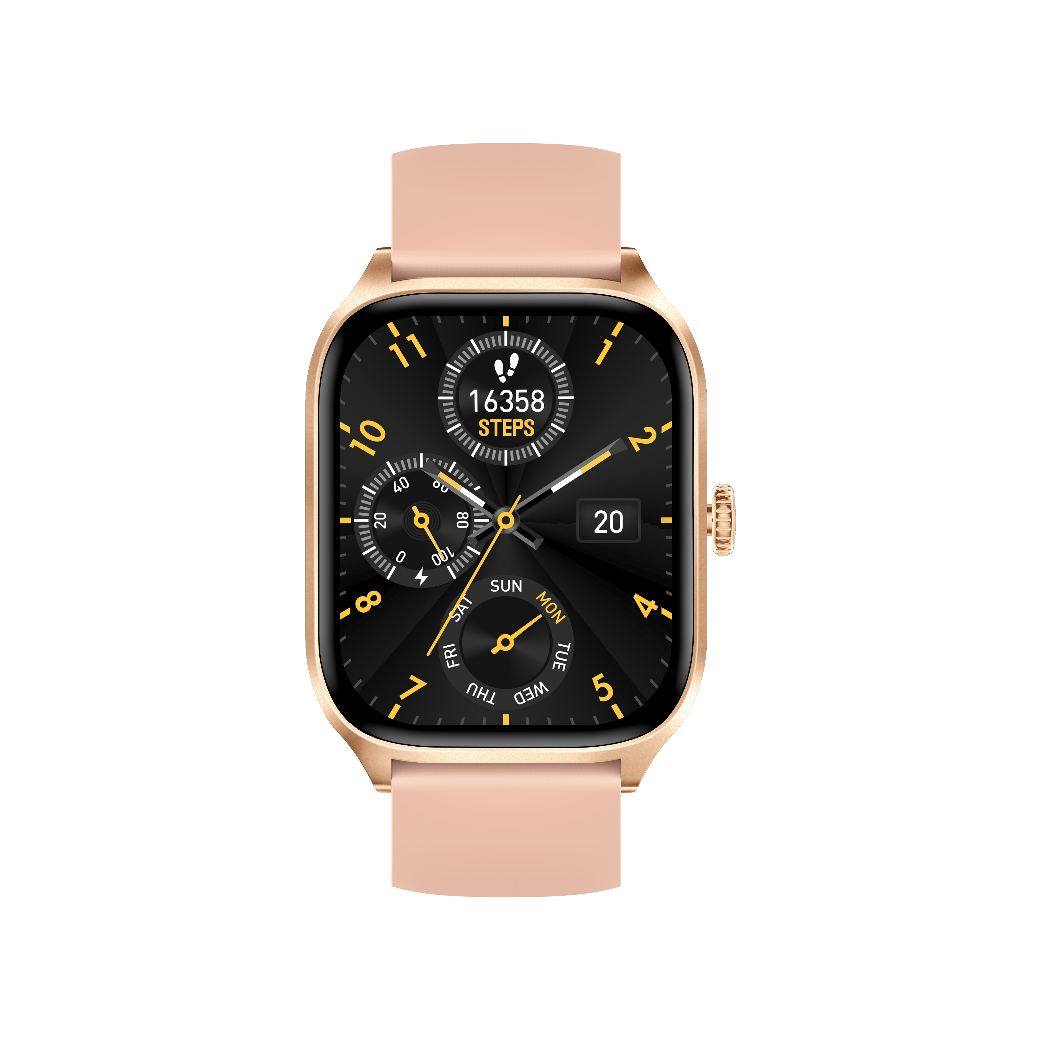 2.01'' Smart Watch with Bluetooth Calling, 107+ Sports Modes, Heart Rate Monitor