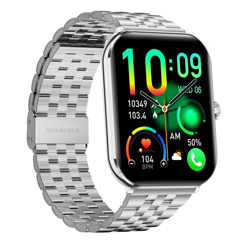 Luxury Business Smart Watch for Men with 1.96'' AMOLED Display, IP68 Waterproof, Bluetooth Calling & 100+ Sports Modes