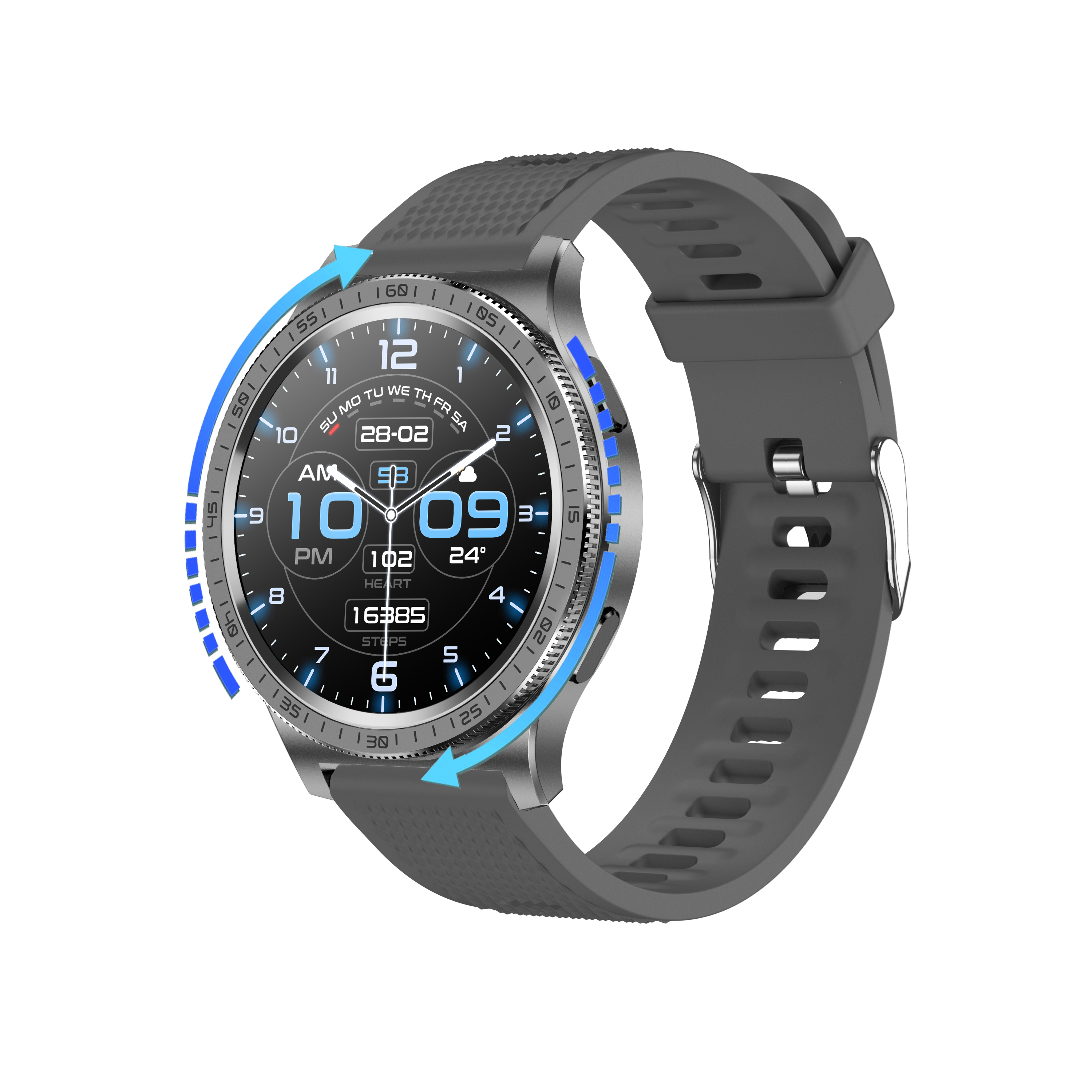 Men's Premium AMOLED Smartwatch with Rotating Bezel & Call Function