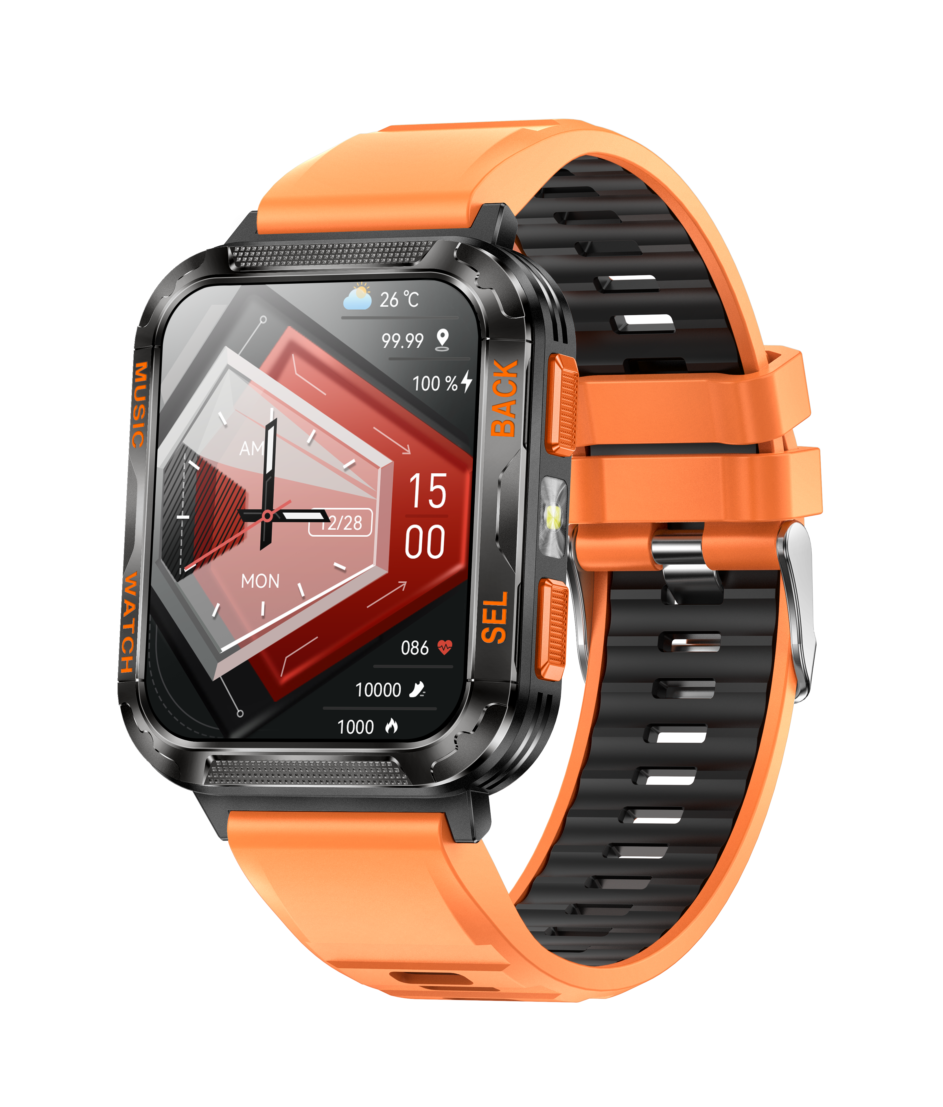 Outdoor Music Smartwatch with 95dB Speaker & Flashlight