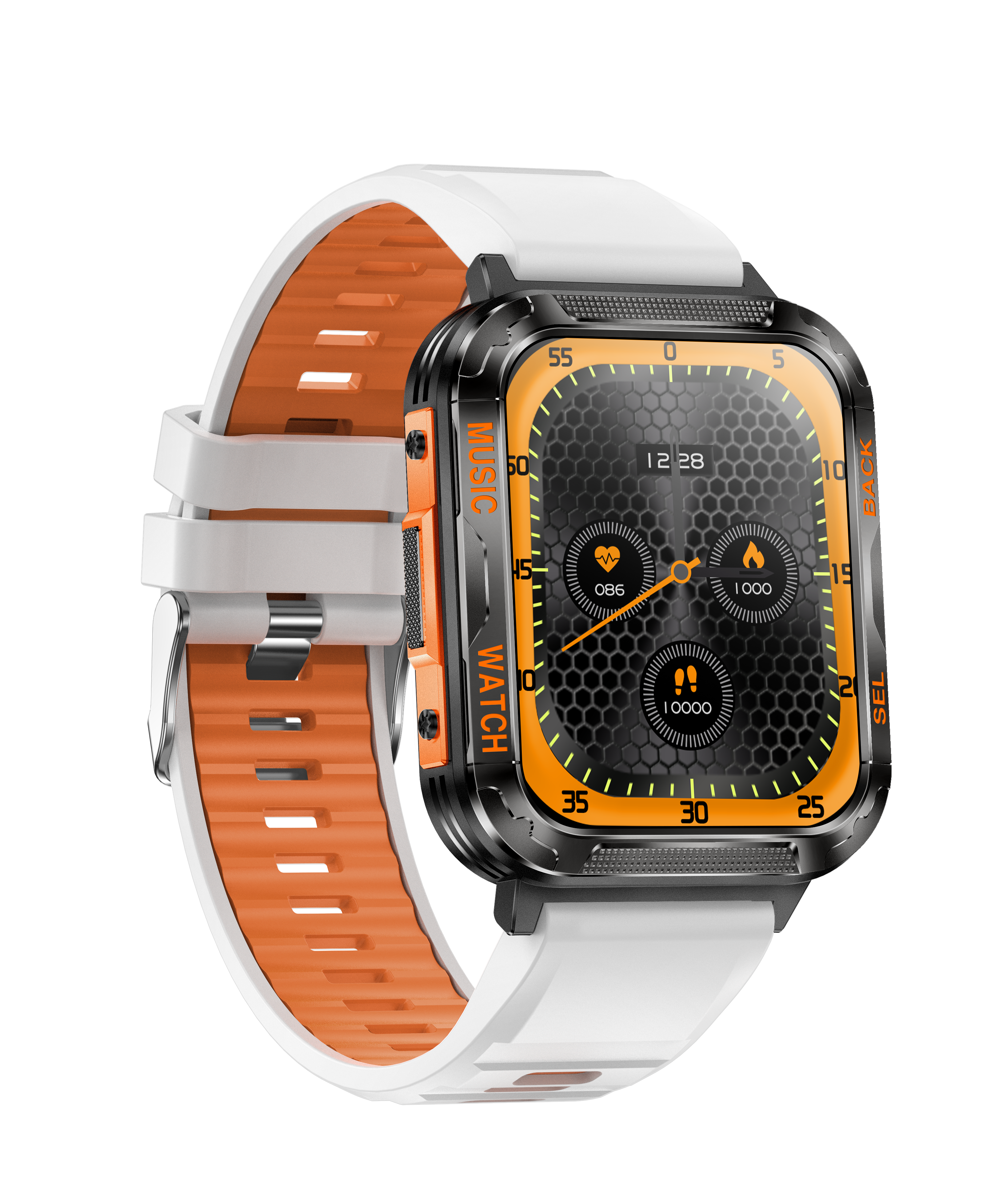 Outdoor Music Smartwatch with Flashlight, Bluetooth, and Health Monitoring