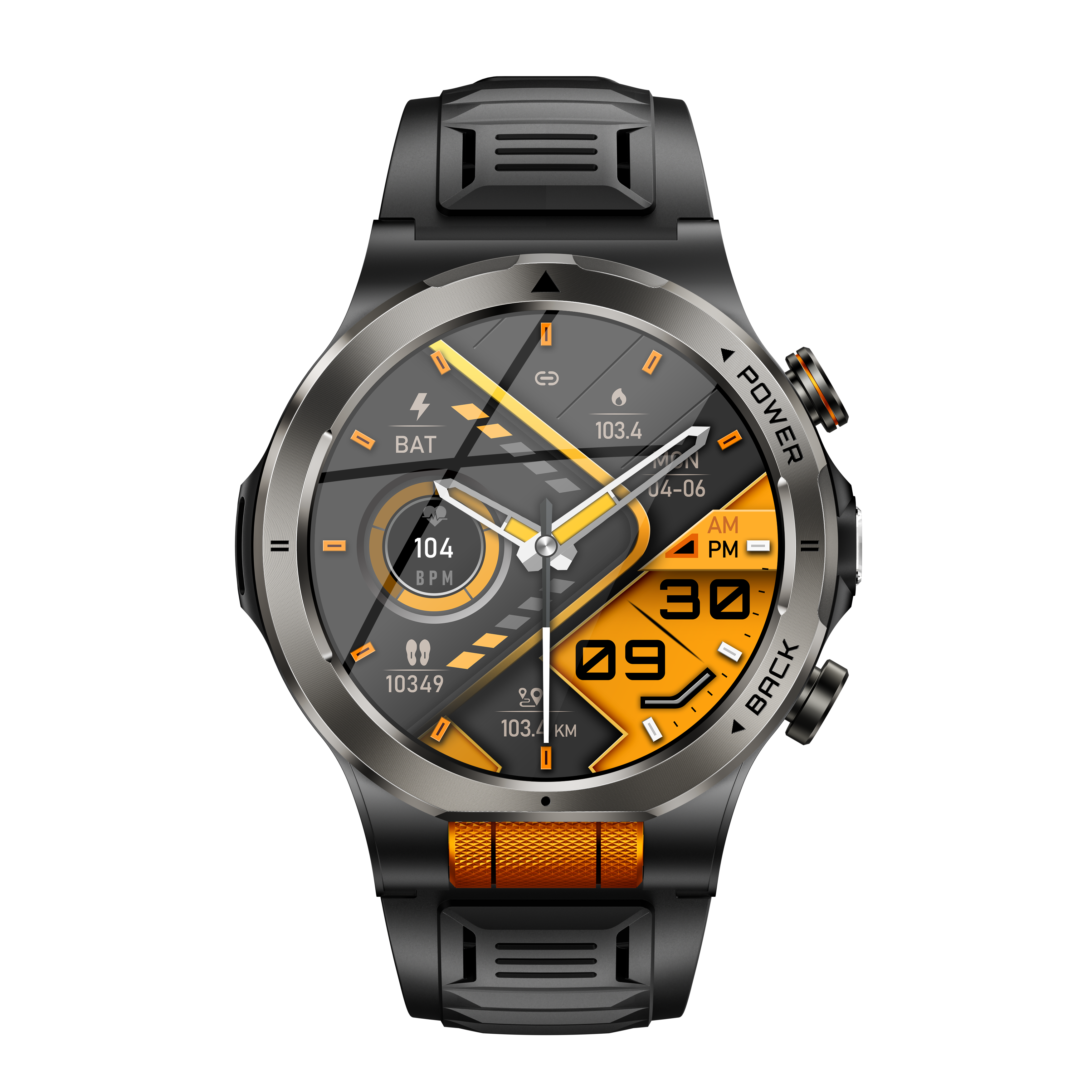 Morrison Luxury Outdoor AMOLED Smart Watch with Flashlight Bluetooth Call 1100mAh Battery IP68 Waterproof