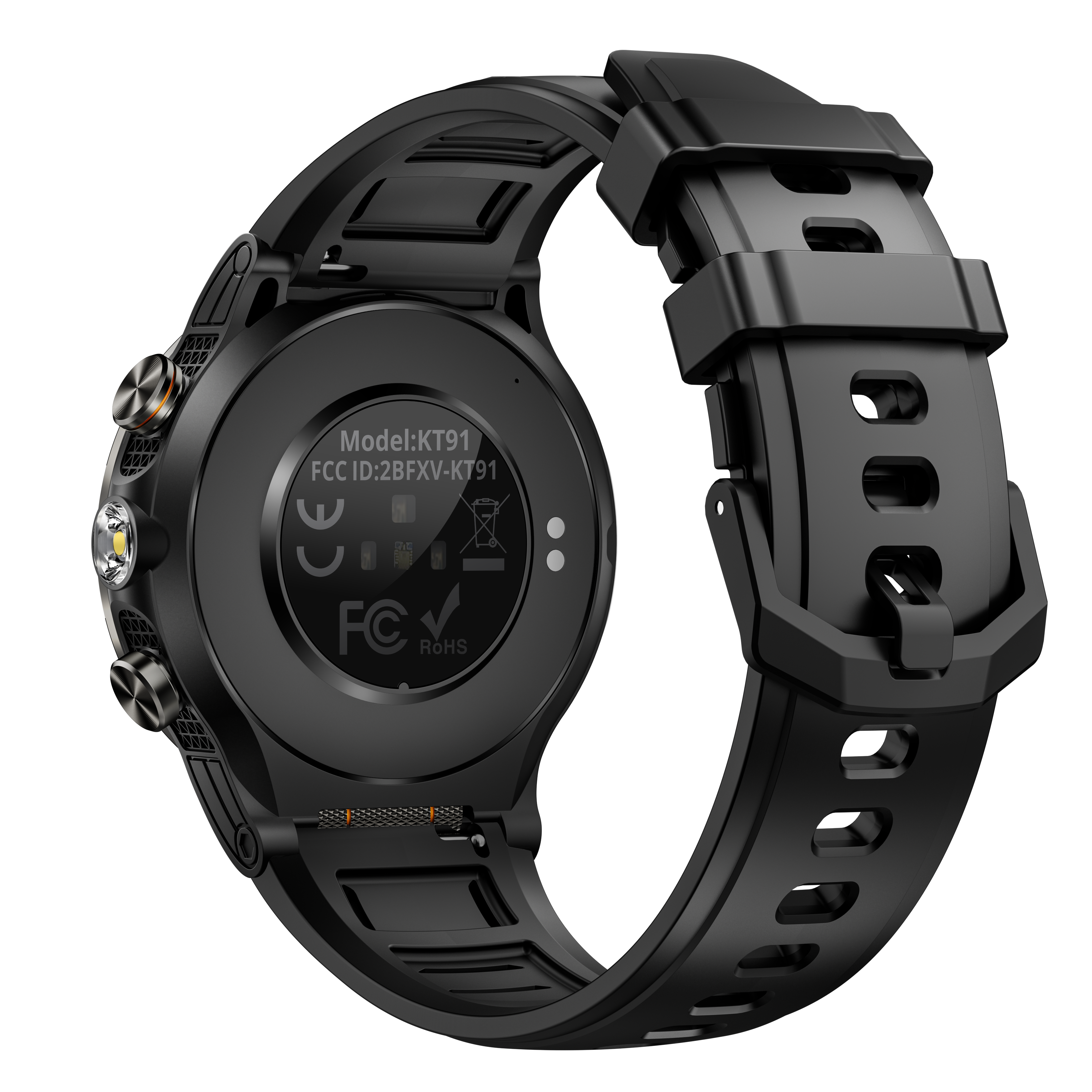 Morrison Luxury Outdoor AMOLED Smart Watch with Flashlight Bluetooth Call 1100mAh Battery IP68 Waterproof