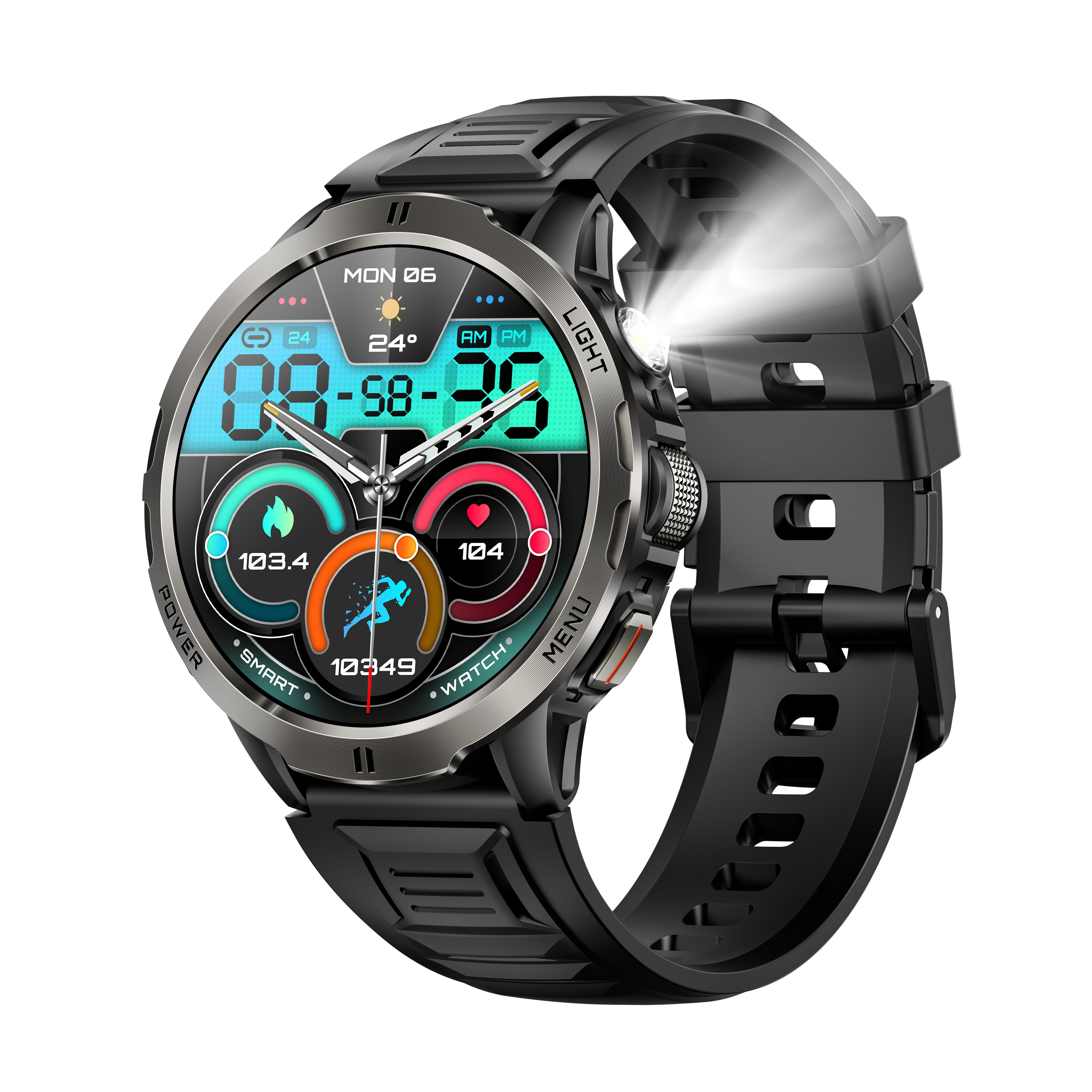 Morrison Luxury Outdoor Sports Smart Watch with Roller Button & Flashlight