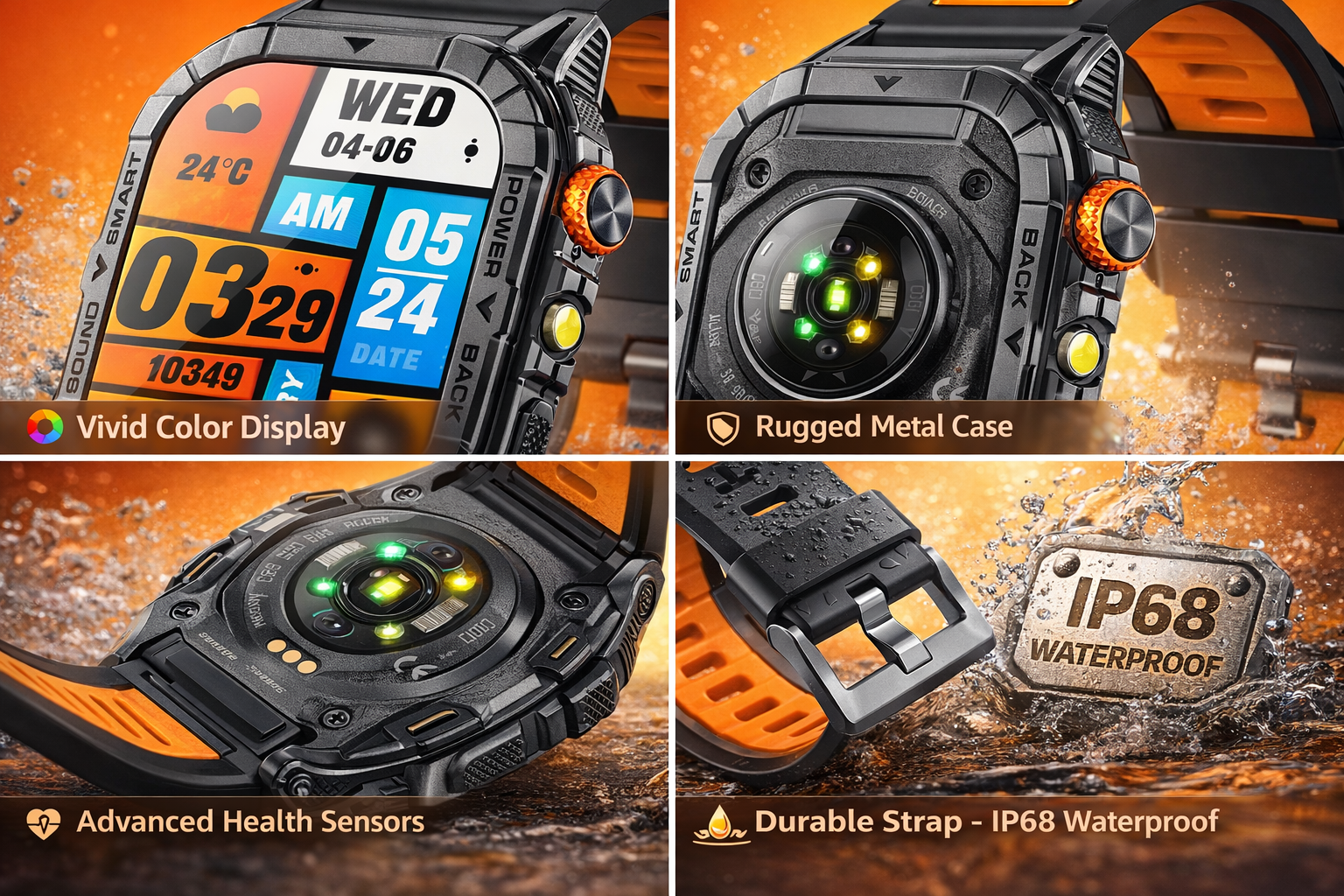 Morrison Men's Outdoor AMOLED Smart Watch 2.13